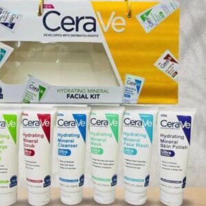 Home cerave 6 in 1 hydrating mineral facial kit for deep cleansing, brightening and glowing skin
