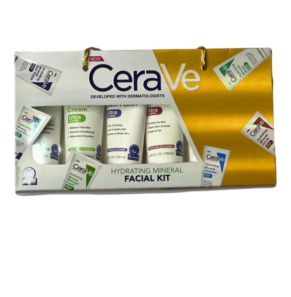 cerave 6 in 1 hydrating mineral facial kit for deep cleansing, brightening and glowing skin cerave 6 in 1 hydrating mineral facial kit for deep cleansing, brightening and glowing skin